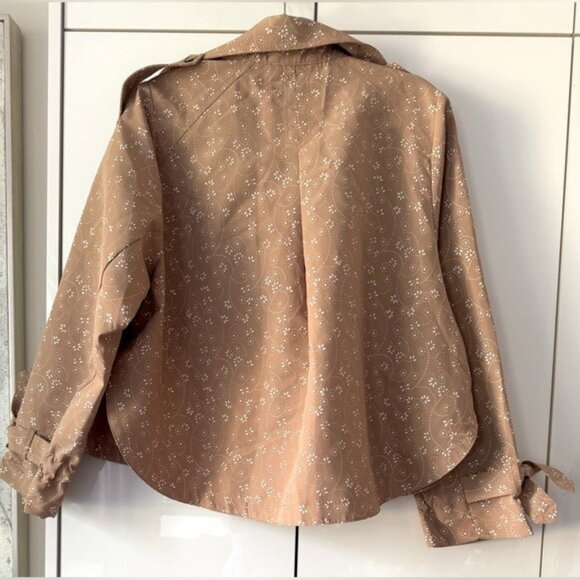 NWT Size XL - By Anthropologie Floral Cutwork Crop Trench Jacket (NWT US$ 168) - Picture 11 of 15